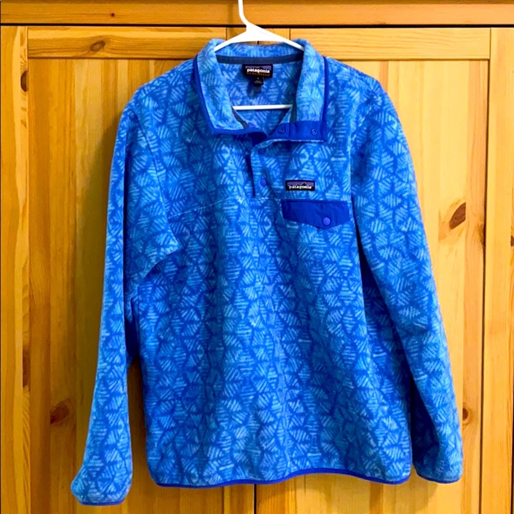 Blue Patagonia Synchilla Snap-T Fleece Pullover